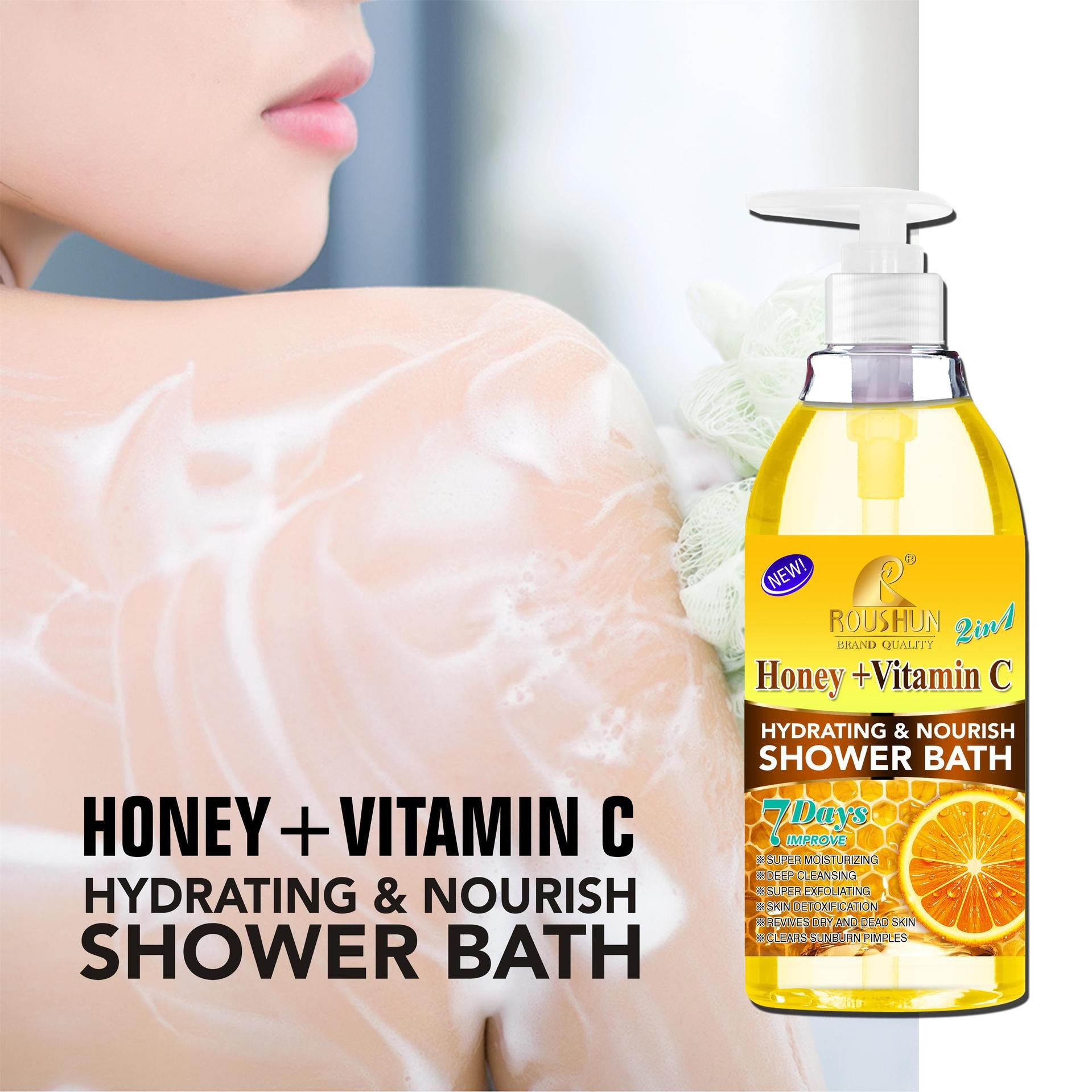 roushun Honey+VC Shower Gel