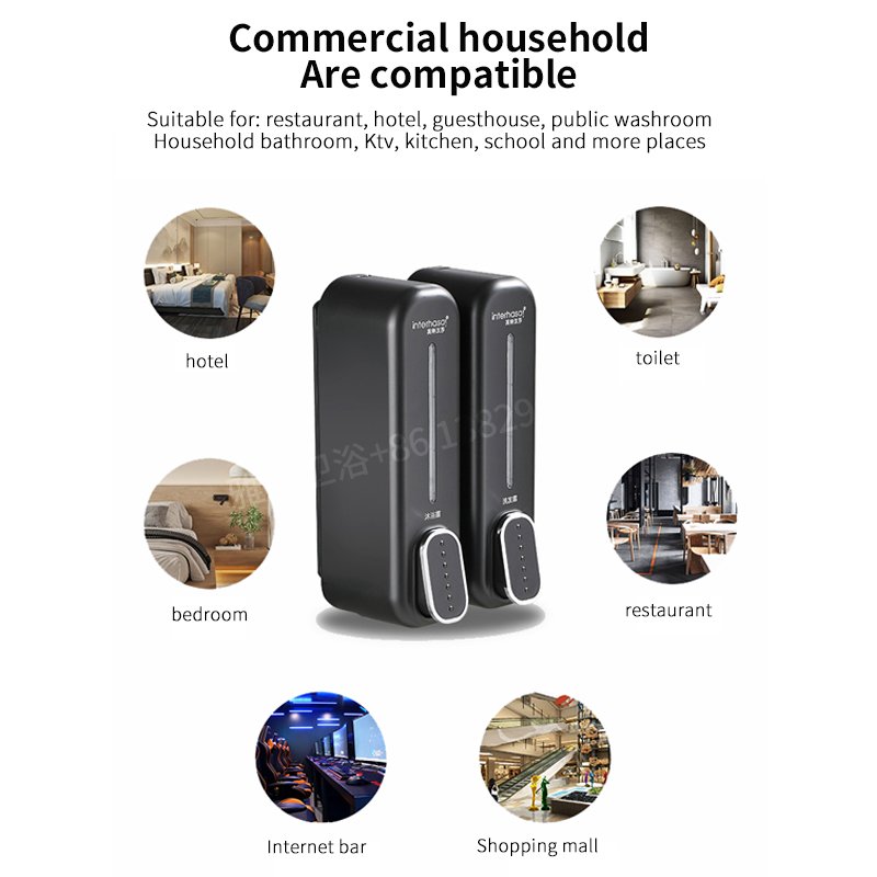 European-style White Soap Dispenser Wall-hanging Hotel Shampoo Hand Soap Bottle Bathroom Hotel Bathroom Shower Gel Bottle