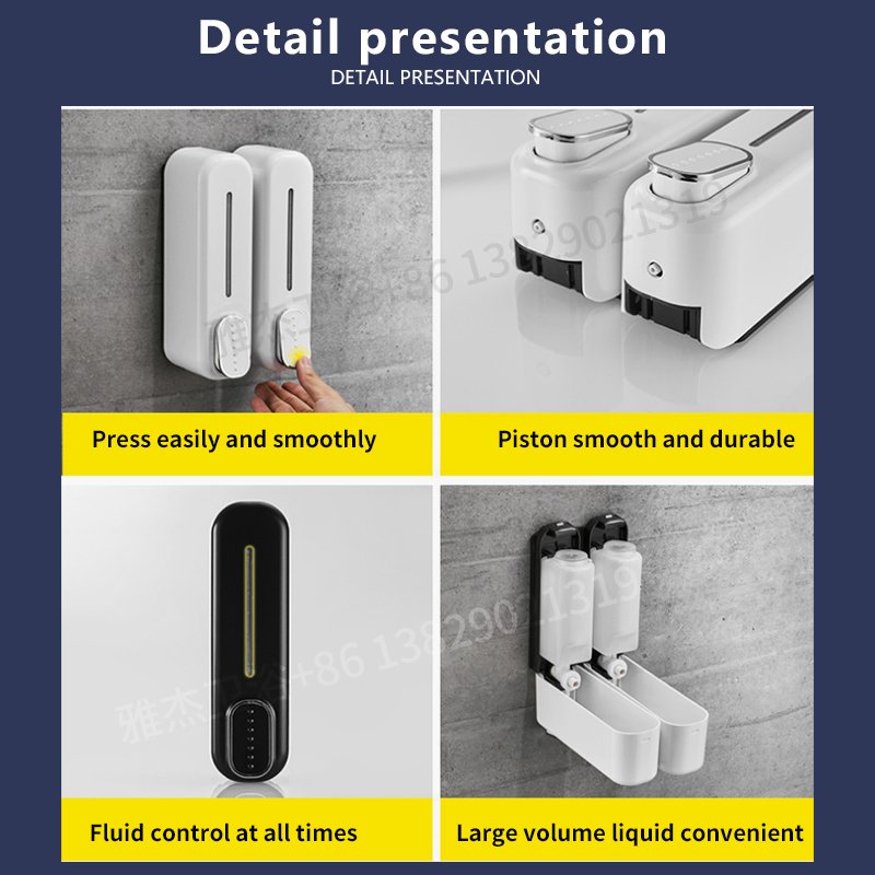 European-style White Soap Dispenser Wall-hanging Hotel Shampoo Hand Soap Bottle Bathroom Hotel Bathroom Shower Gel Bottle