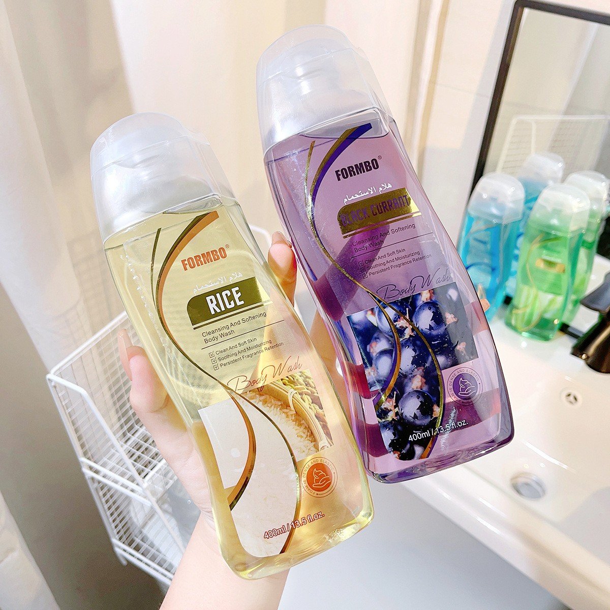 OEM Private Label Wholesale Shower Bath Gel Bdoy Wash Cleansing Skin Care Moisturizing Whitening Body Wash 400ml For Hotel Use