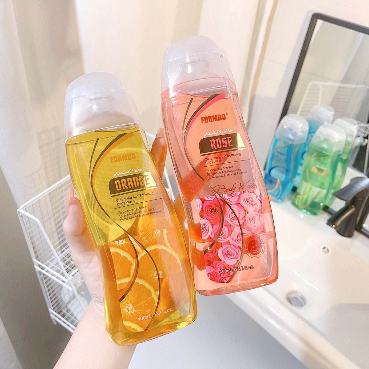 OEM Private Label Wholesale Shower Bath Gel Bdoy Wash Cleansing Skin Care Moisturizing Whitening Body Wash 400ml For Hotel Use