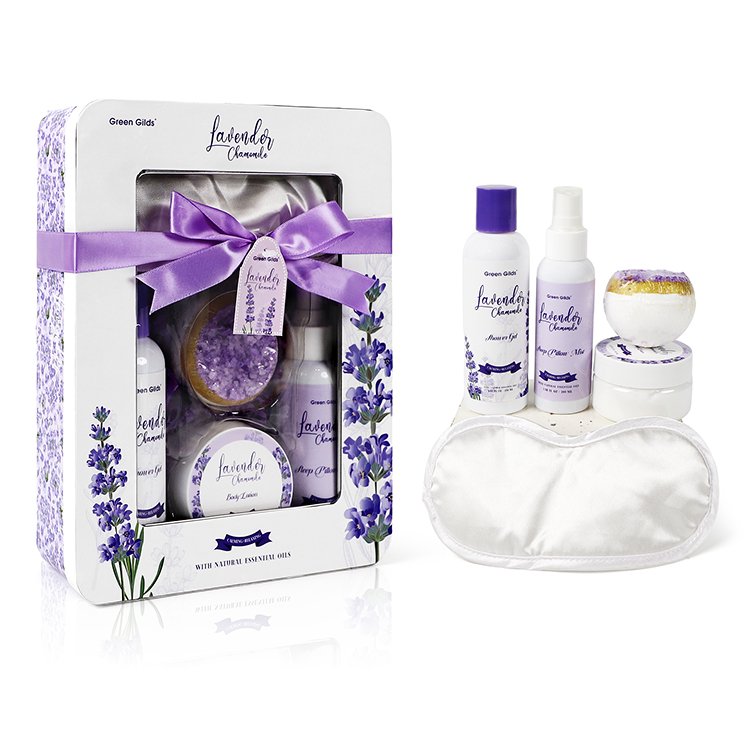OEM Custom Cleaning Body Care Gift Set Body Wash Moisturizing Soothing Luxury Bath Gift Set Bath Bomb Lavender Bath Gift Set
