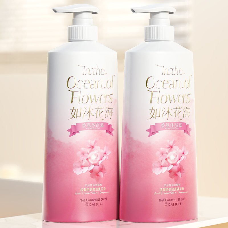 Wholesale Private Label Perfume Shower Gel, Whitening And Brightening Bodywash For Women 800ml.