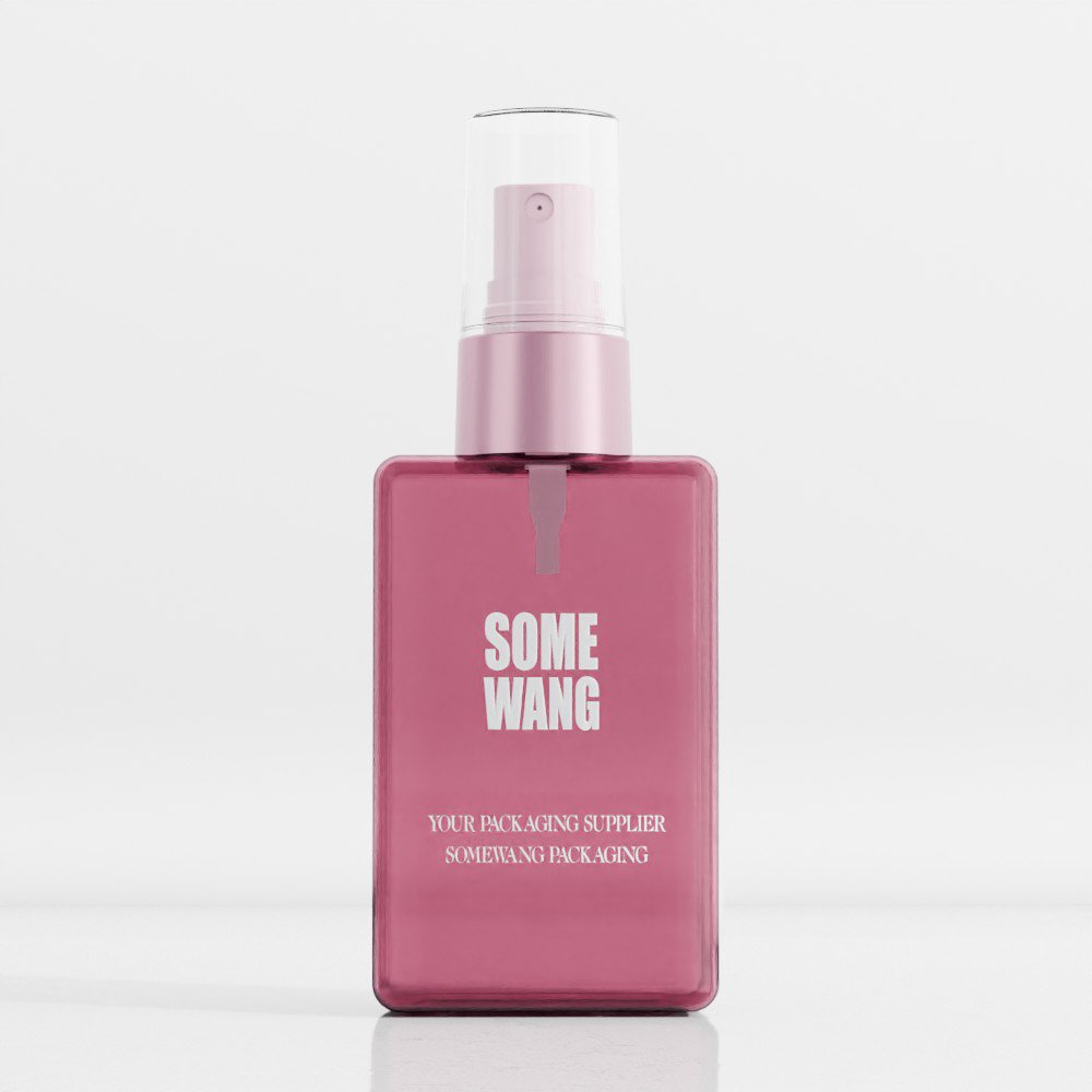 SOMEWANG PETG 100ml Plastic Bottle Square Personal Washes Shampoo Conditioner Shower Gel Curve Hard Shape