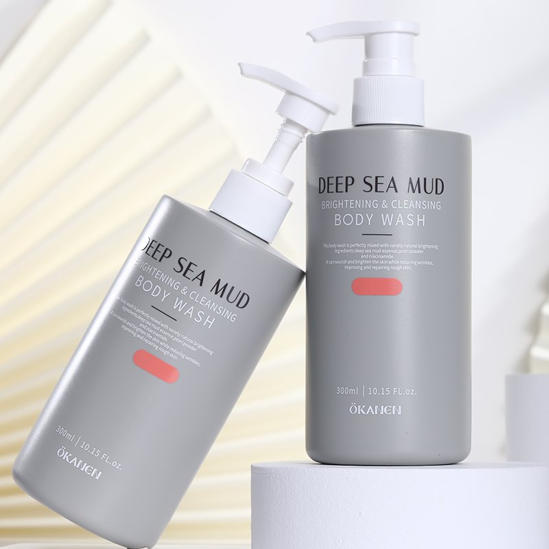 Best Selling Wholesale Private Label Volcanic Mud Shower Gel, Body Care Wash, Whitening And Moisturizing Bath Liquid 300ml.