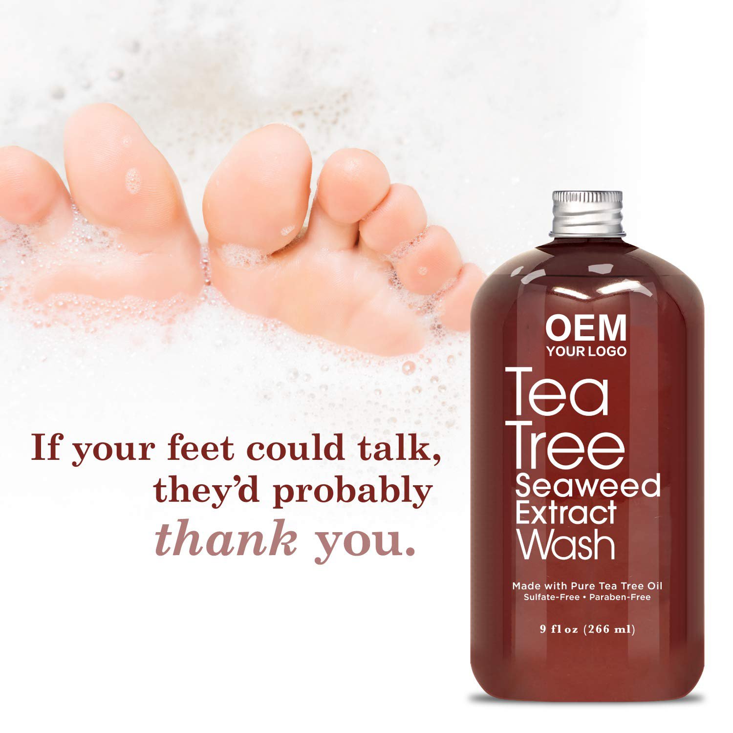 Tea Tree Anti-fungal Liquid Soap Shower Gel Mint Anti Bacterial Body Wash for Jock Itch Athletes Foot Body Odor Eczema Relief