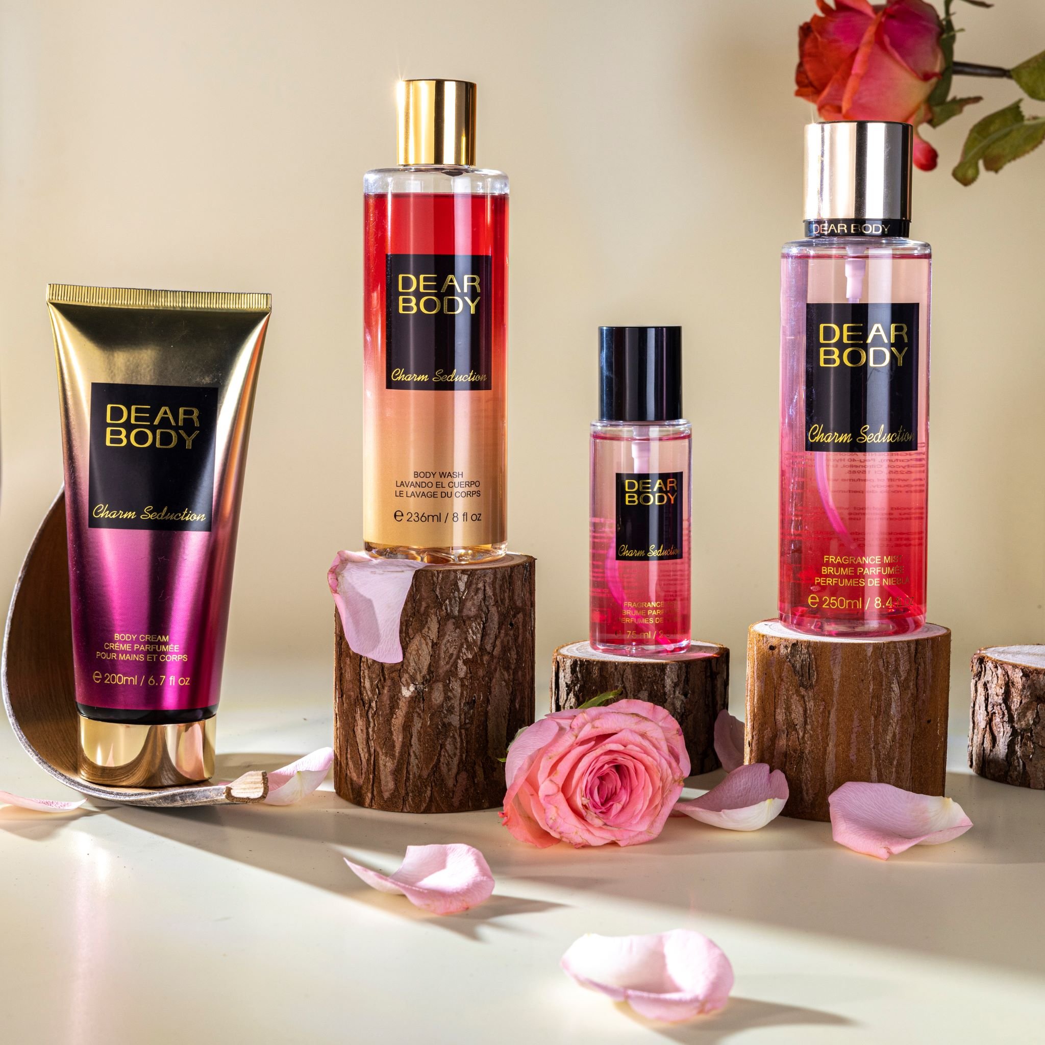 Beauty products for women 236ml perfume shower gel body wash bath sets shower gel