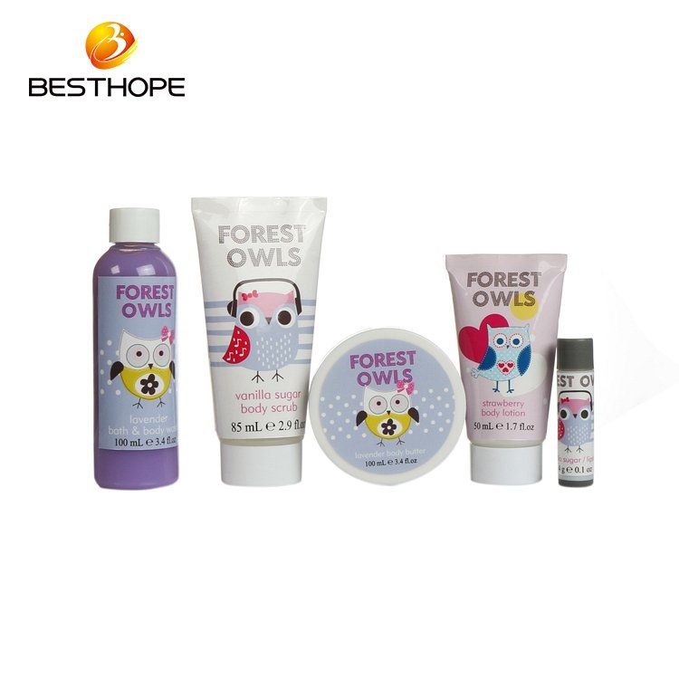 odm manufacture bubble bath baby wash lavender fragrant baby bath shower gel box gift set