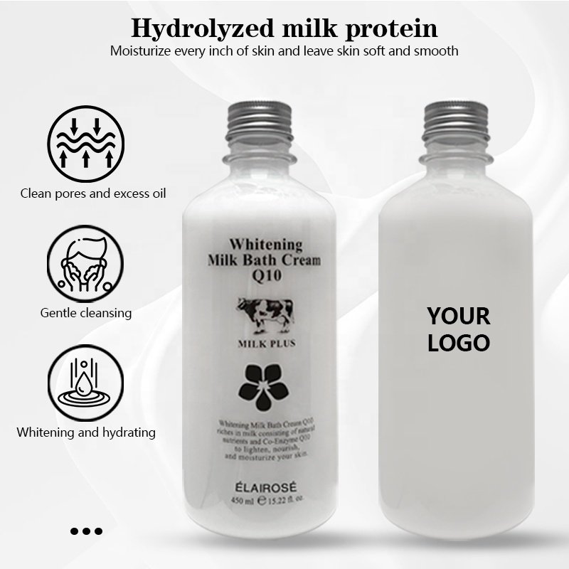 Wholesale Q10 Milk Shower Gel Refreshing Whitening Body Lasting Milk Bath Fragrance Shower Gel