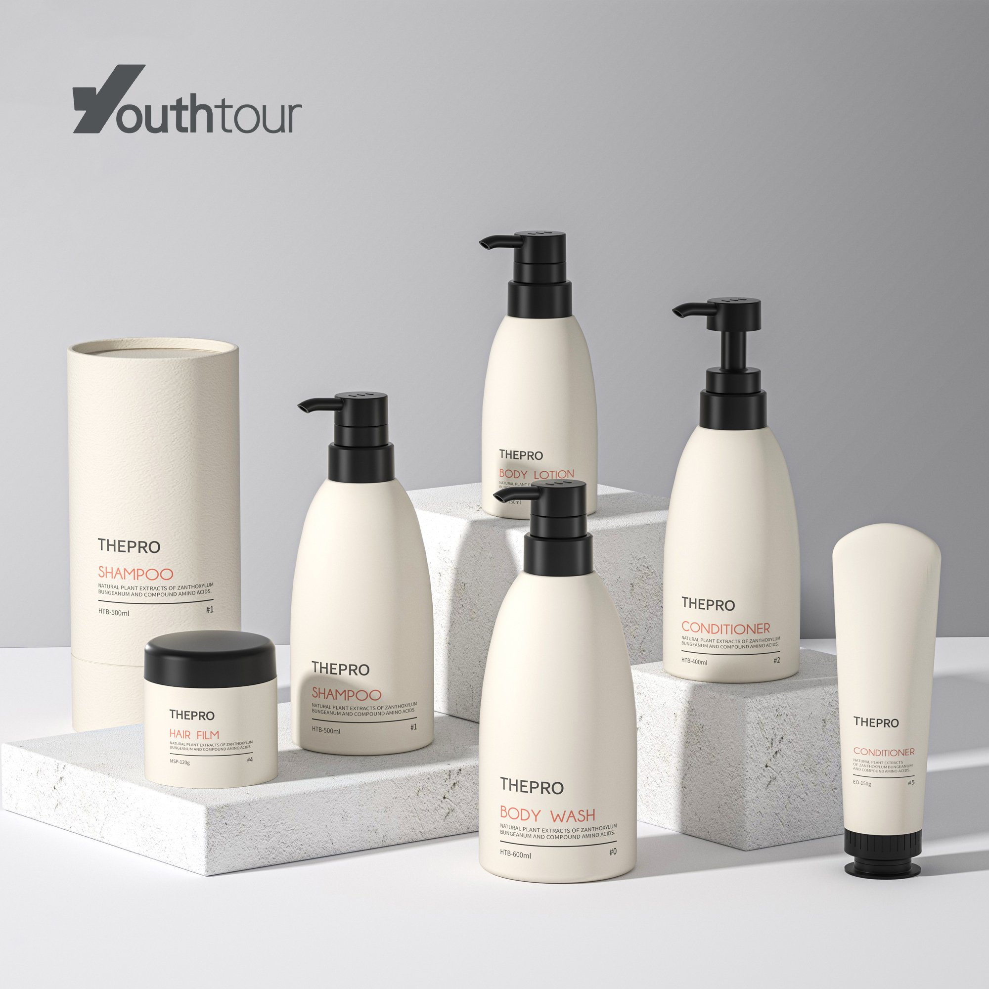 Boston round Hand soap dispenser bottles cosmetic plastic empty shower gel shampoo and conditioner packaging container
