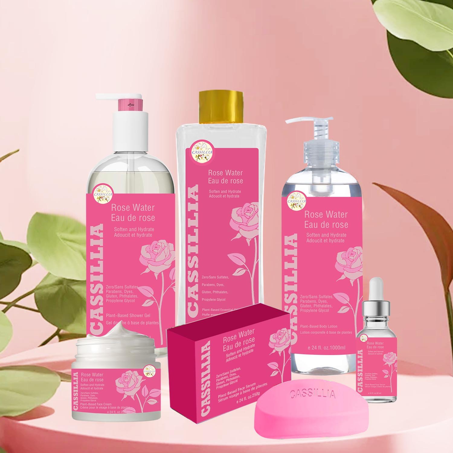 Natural Organic Palant- Based Rose Water Sofetn & Hydrate Body Wash Gel De Douche Infection Washing Gel