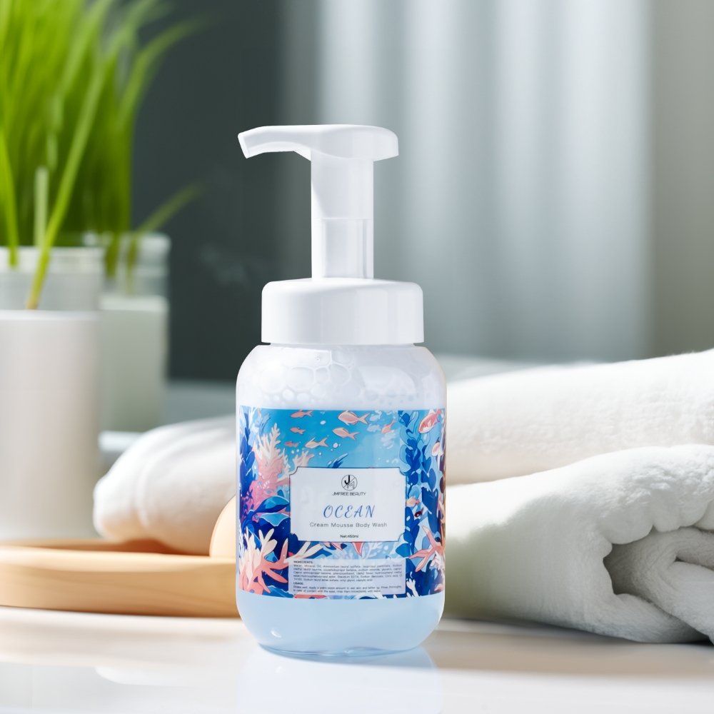 JMFREE Private Label Shower Foam Mousse Bodycare for Everybody Moisture Smooth Body Wash Creamy Bath