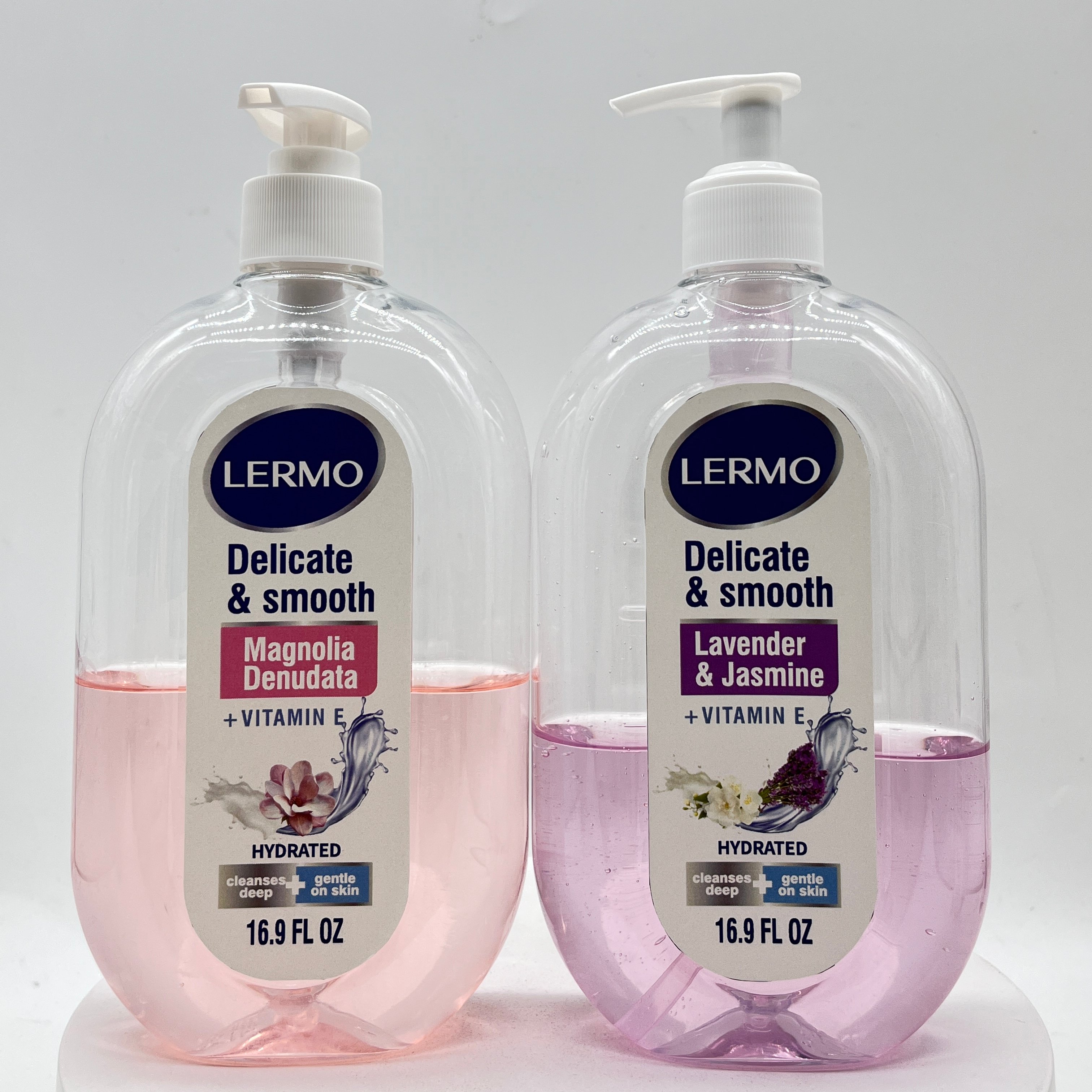 LERMO Organic Natural Lavender Body Wash Lavender Jasmine Body Wash Deeply Cleansing Body Wash Hydrating Smoothing Moisturizing