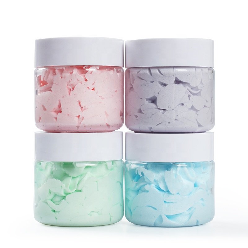 Private Label Scent Sweet Bubble Colorful Shower Gel Sugar Scrub Shaving Cream Foaming Fluffy Bath Whipped Soap
