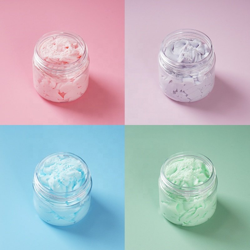 Private Label Scent Sweet Bubble Colorful Shower Gel Sugar Scrub Shaving Cream Foaming Fluffy Bath Whipped Soap