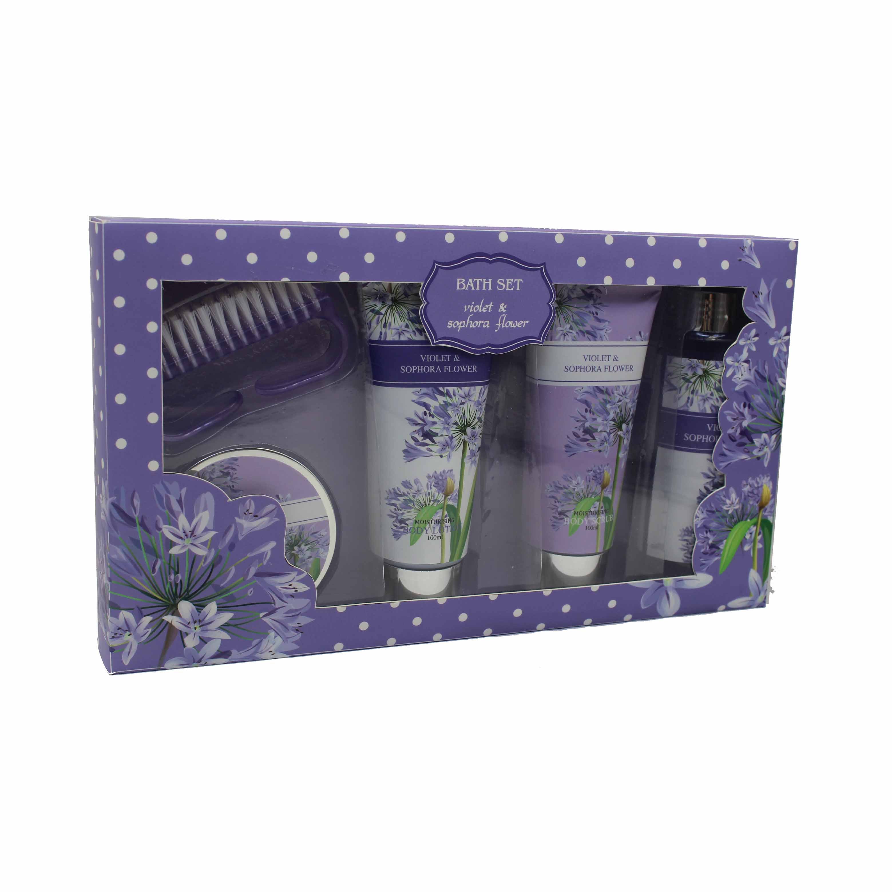 lavender scent bath and skin care shower gel body splash and body lotion gift set for Christmas