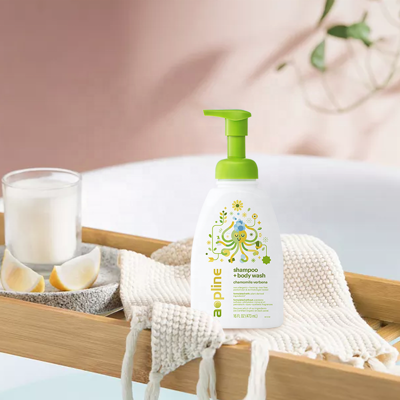 Private label no tear organic baby body wash kids shower gels oem