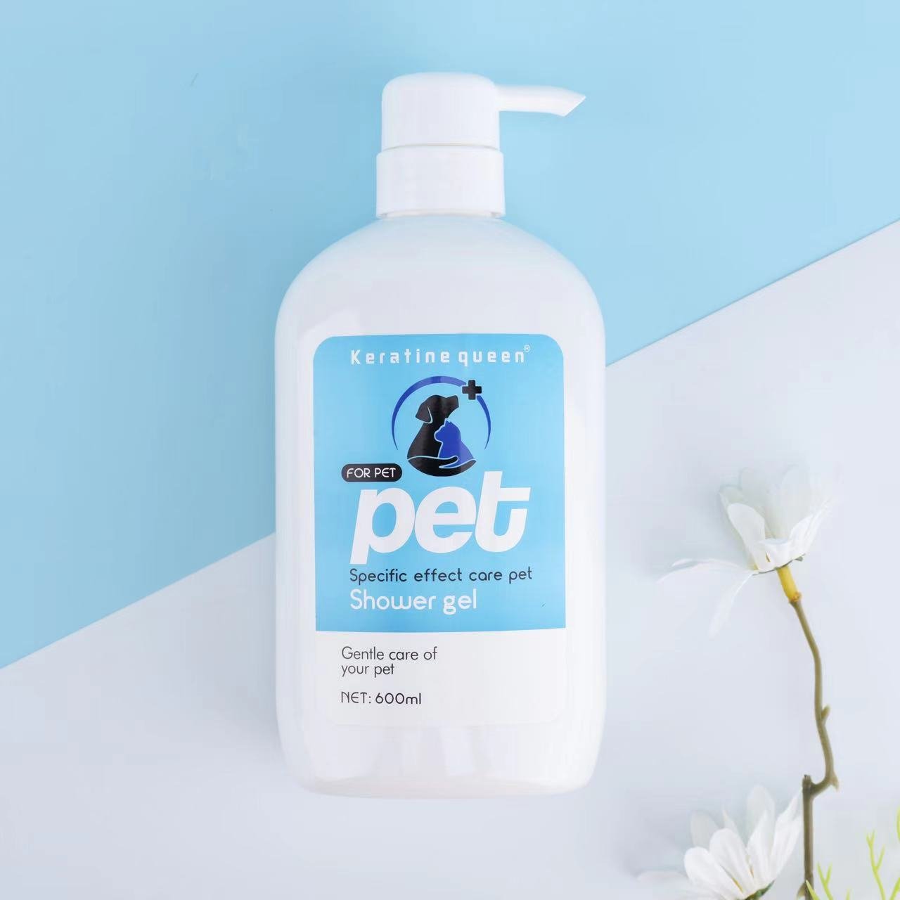 wholesale price private label 600ml Specific effect care pet shower gel for pets deodorant and fragrance pet bath supplies