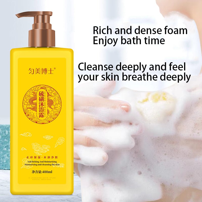 Premium Body Wash for Adults Deep Cleansing and Oil Control with Purifying Sulfur Liquid Form