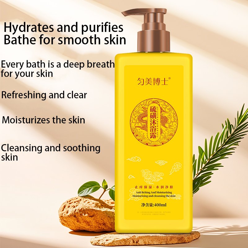 Premium Body Wash for Adults Deep Cleansing and Oil Control with Purifying Sulfur Liquid Form