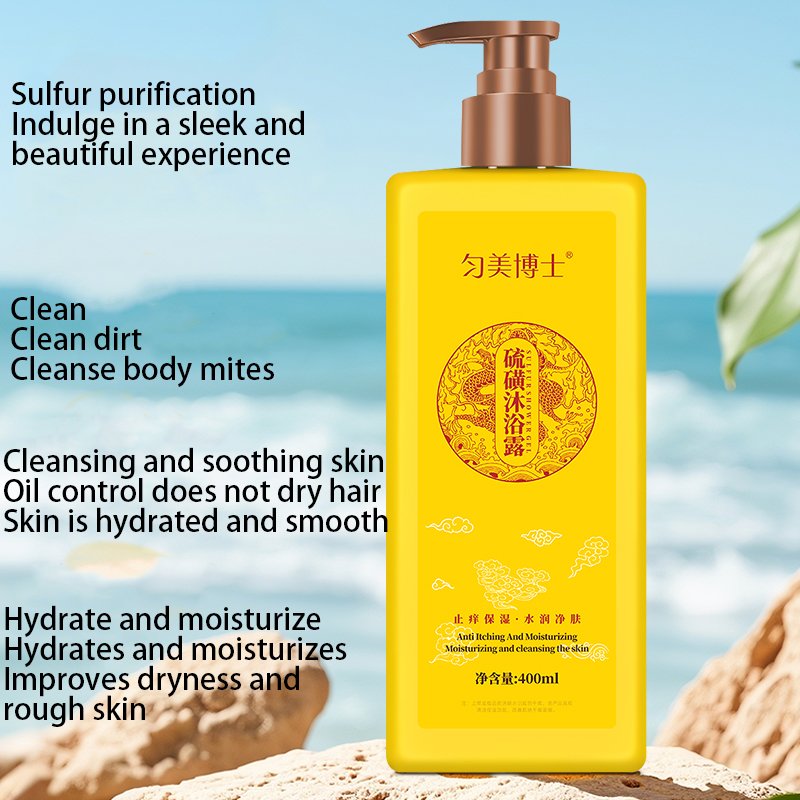 Premium Body Wash for Adults Deep Cleansing and Oil Control with Purifying Sulfur Liquid Form