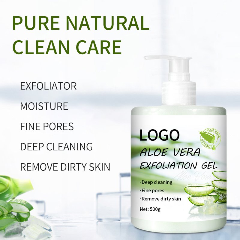 Private Label Scrub Skin Peeling Gel Moisturizing Aloe Vera Exfoliant Lightening Shower Gel Exfoliant