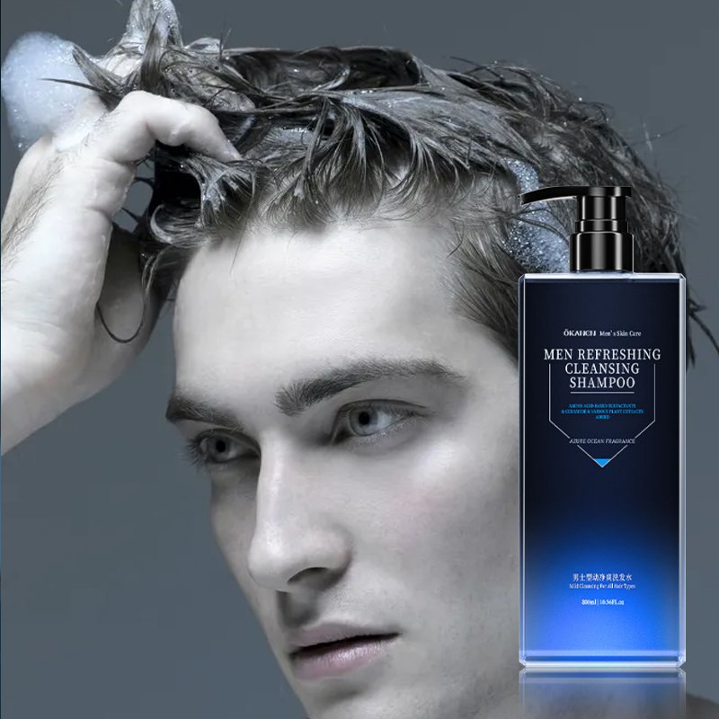 Customized manufacturer of self branded men's refreshing and oil controlling shampoo deep cleansing shower gel
