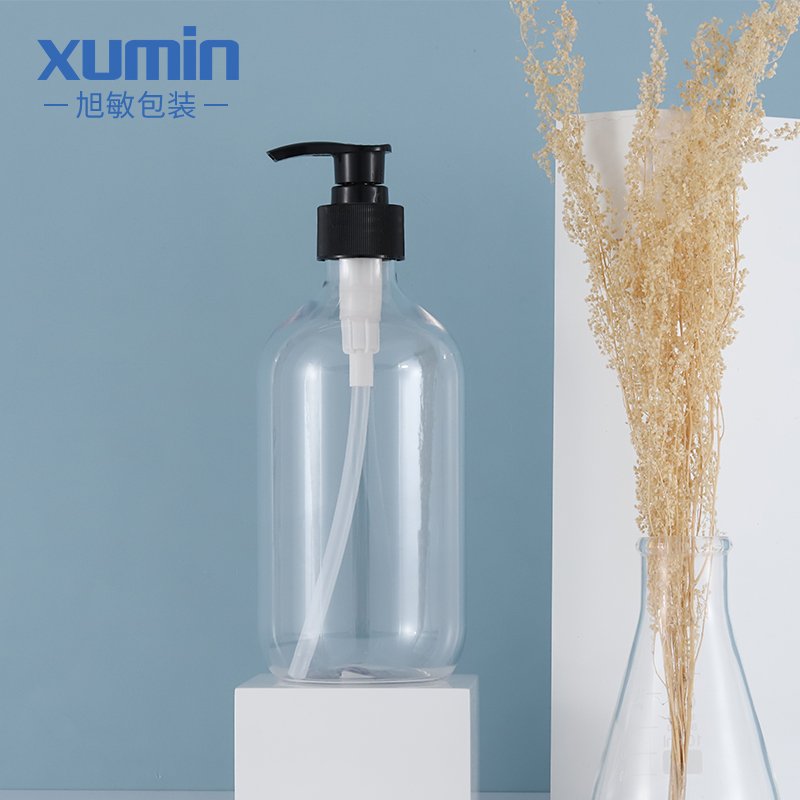 shampoo bottle amber/green/clear 300 ml 500ml empty PET plastic shower gel pump bottle