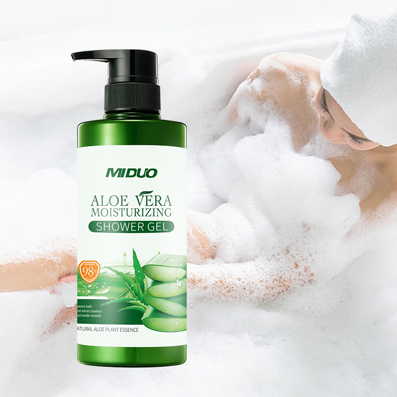 OEM Factory Free Sample 500ML Aloe Vera Perfumed Bath Moisturizing Shower Cream Floral Brightening Skin Care Shower Gel