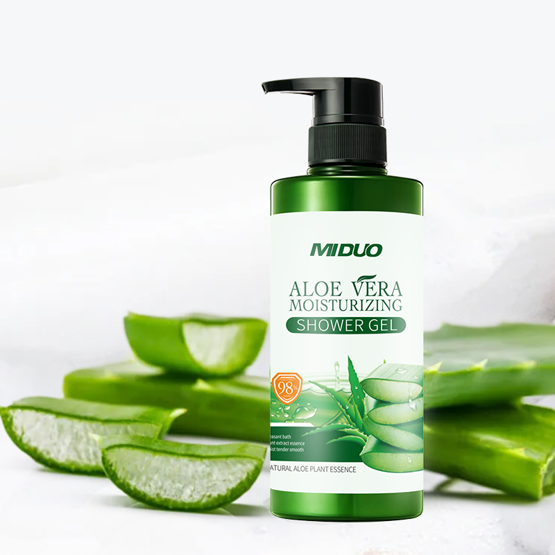 OEM Factory Free Sample 500ML Aloe Vera Perfumed Bath Moisturizing Shower Cream Floral Brightening Skin Care Shower Gel