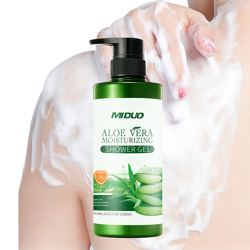 OEM Factory Free Sample 500ML Aloe Vera Perfumed Bath Moisturizing Shower Cream Floral Brightening Skin Care Shower Gel