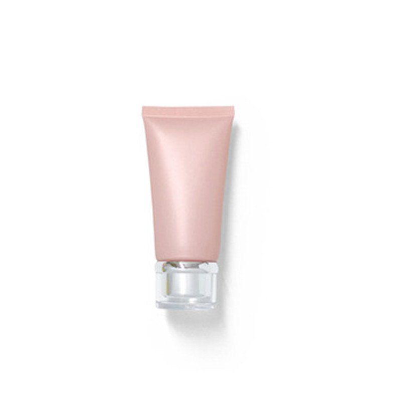 Squeeze Facial Cleanser Tube Lotion Bottle Shower Gel Packaging Empty Packaging Tube Transparent Pink Cosmetic Screen Printing