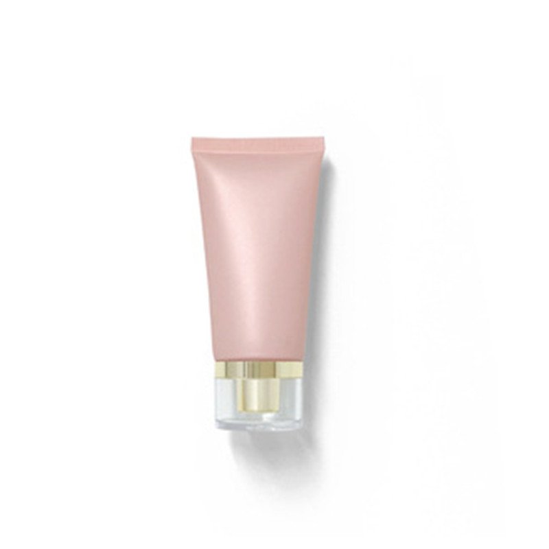 Squeeze Facial Cleanser Tube Lotion Bottle Shower Gel Packaging Empty Packaging Tube Transparent Pink Cosmetic Screen Printing