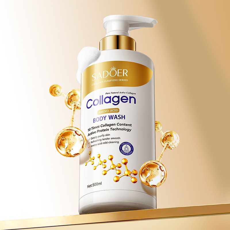 OEM SADOER Body Wash Bone Collagen Amino Acid bath skincare products deep cleaning nourishing smooth private label shower gel
