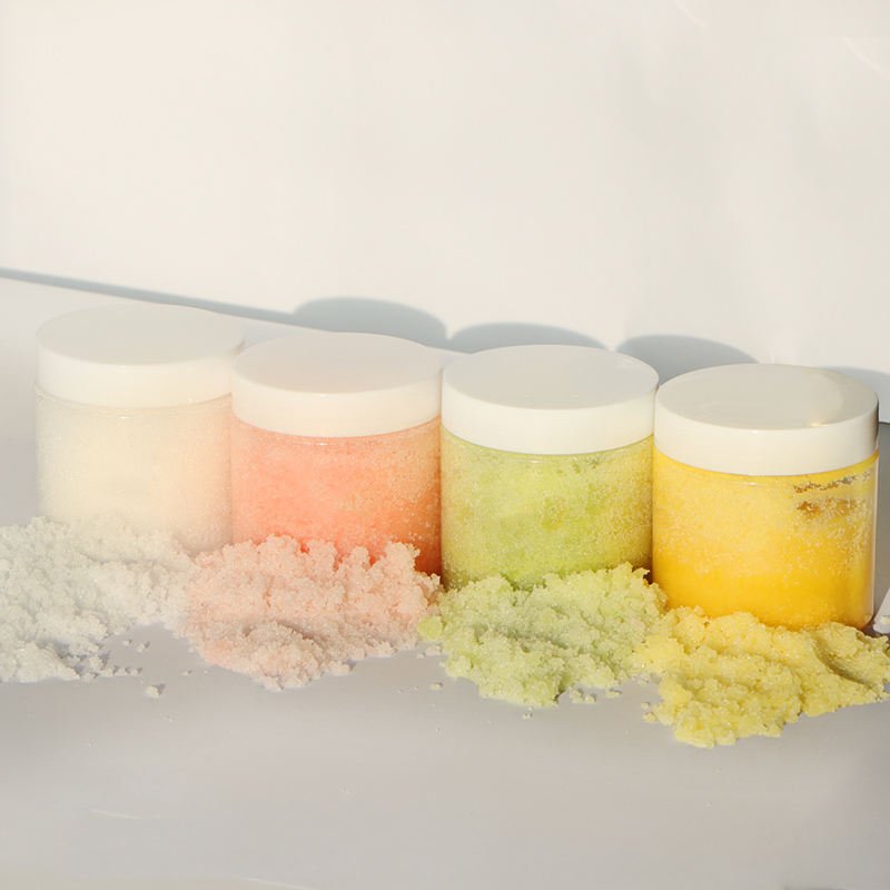 OEM Wholesale Custom Private Label Natural Skin Care Scrub Organic Exfoliate Whitening Fruit Sugar Body Scrub Shower Gel