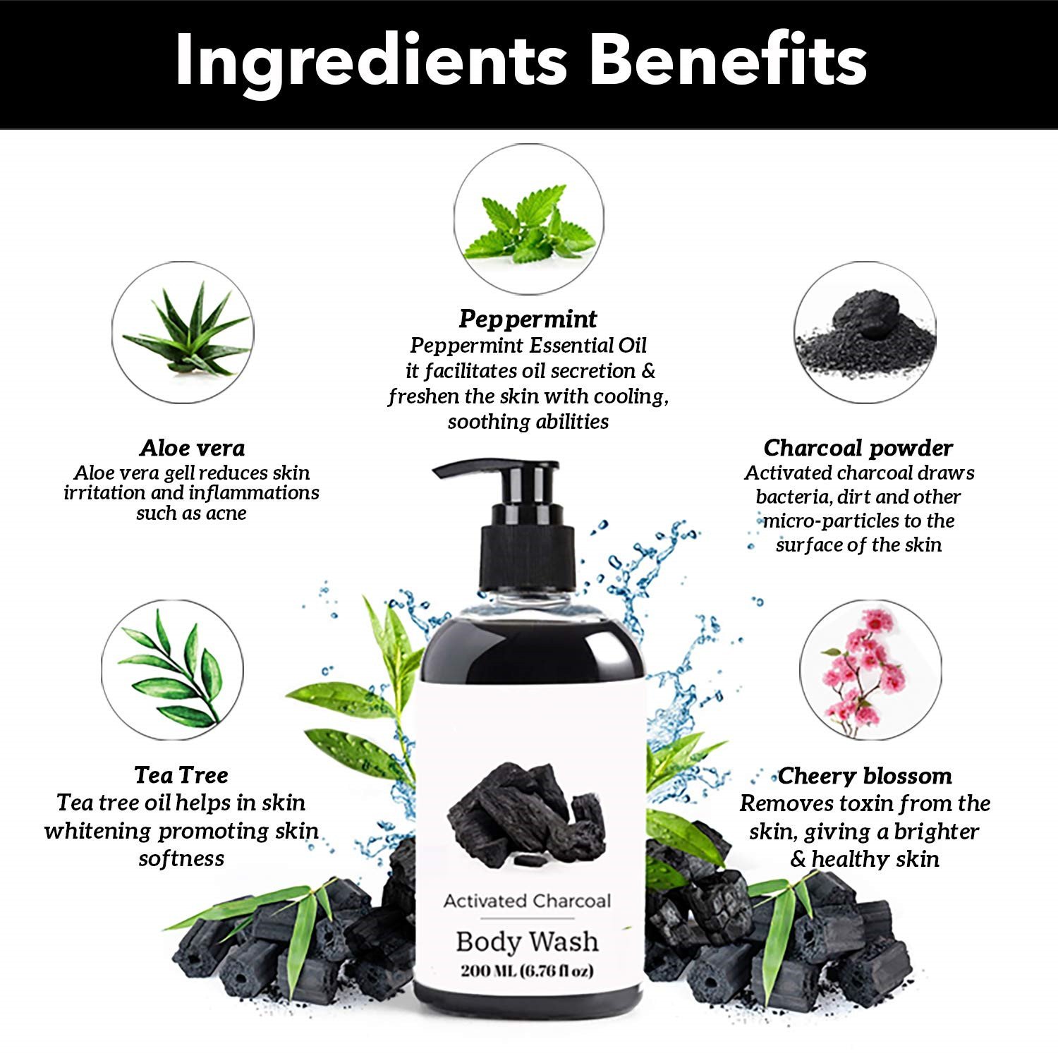 Private Label Perfume Body Wash Body Shower Gel Natural Charcoal Top Body Wash For Men