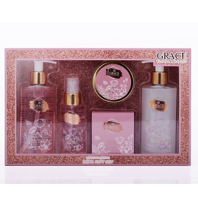 Fashion Mother's Day bath gift shampoo shower gel body mist bath salt lady bubble spa Bath Gift Set