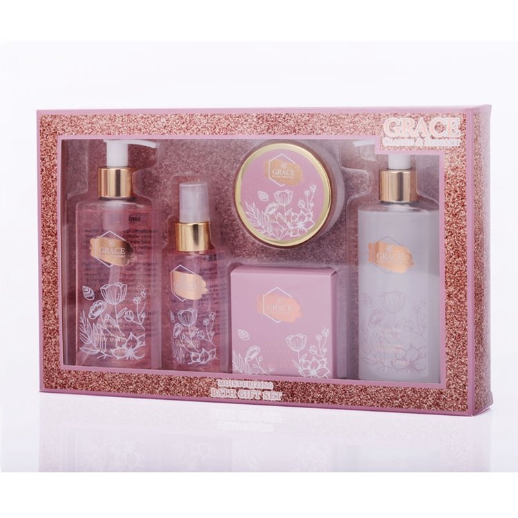 Fashion Mother's Day bath gift shampoo shower gel body mist bath salt lady bubble spa Bath Gift Set