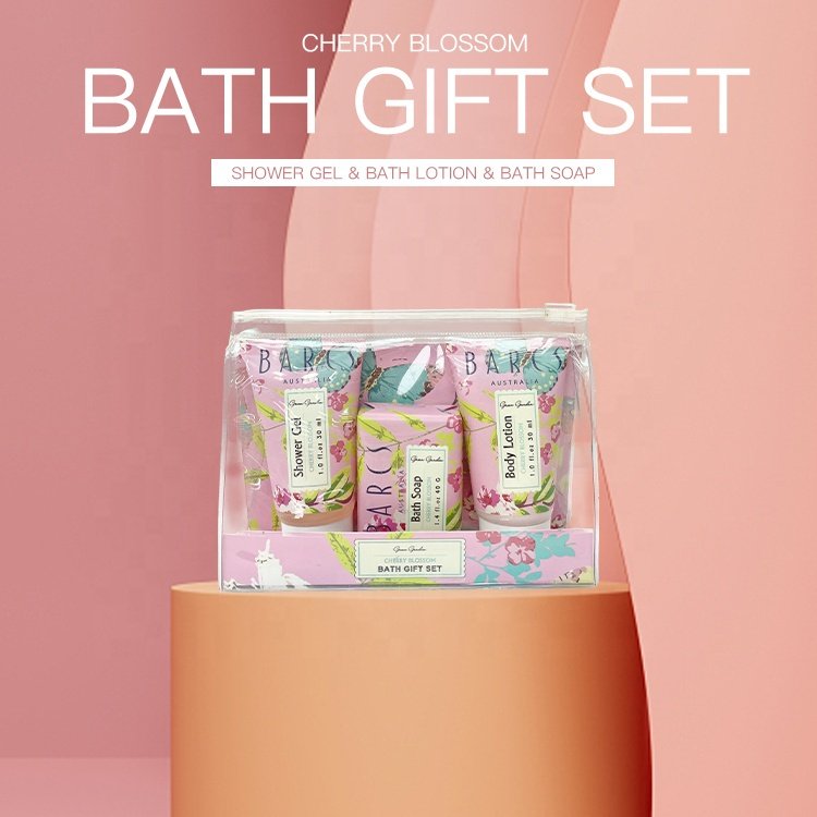 ODM OEM Private Logo Natural Romantic Elegance Woman Cherry Blossom Bath Gift Set