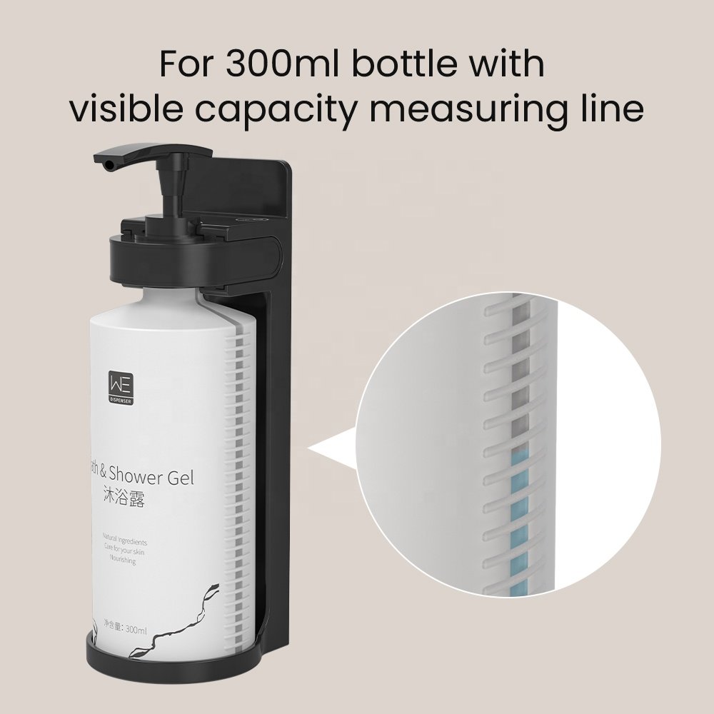 Magnetic Lock Modern Hotel Bath Soap Holder Wall Mounted Plastic Shampoo Shower Gel And Conditioner Soap Dispenser Drillfree