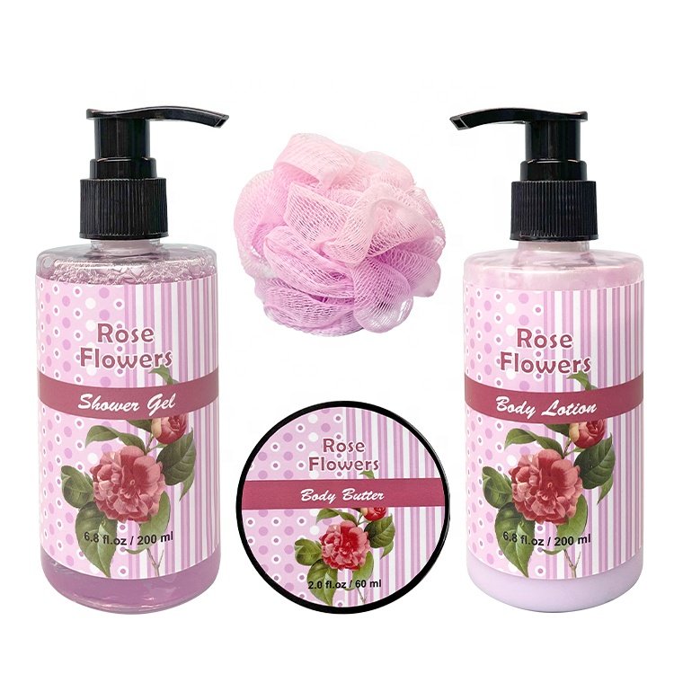 OEM Wholesale Private Label Natural Organic Spa Bath Body Wash Shower Gel Gift Set