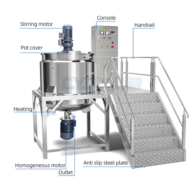 CYJX Liquid Soap,Detergent,Shampoo,Shower Gel Making Machine Mixing Tank Mixer Production body cream making machine
