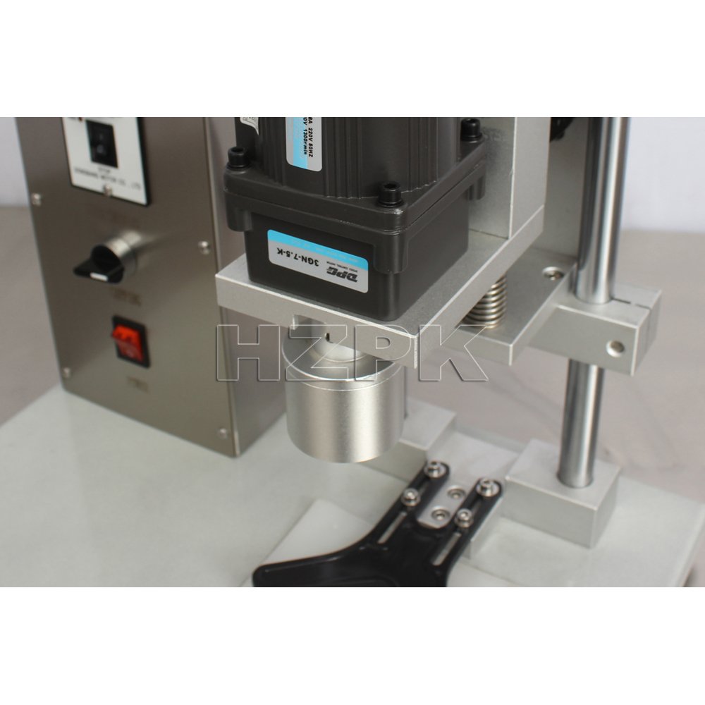 HZPK desktop semi automatic close the glass bottle cap screw sealing capping machine manufacturer