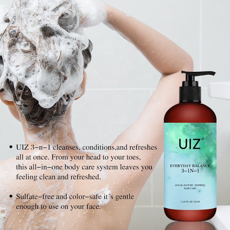3-In-1 Shampoo Conditioner Body Wash Moisturizing Hair Care Sulfate Free Bath Shower Gels