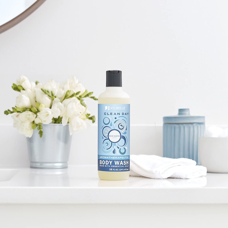 Private Label Essential Oils Body Wash Organics Rain Water Scented Moisturizing Shower Gel