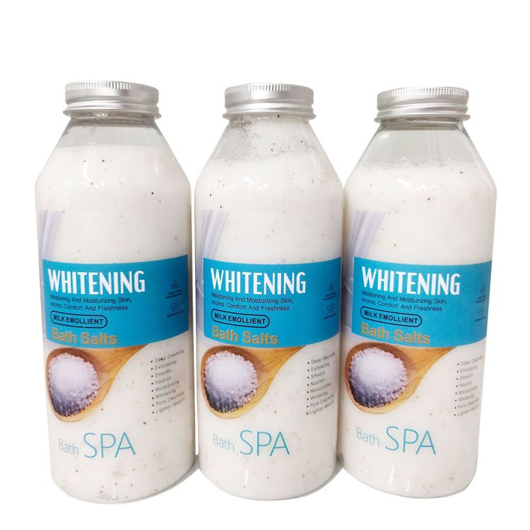 Private Label Milk Shower Gel Scrub Salt Bubble Cherry Blossom Fragrance Whole Body Foot Cleansing Bath Salt