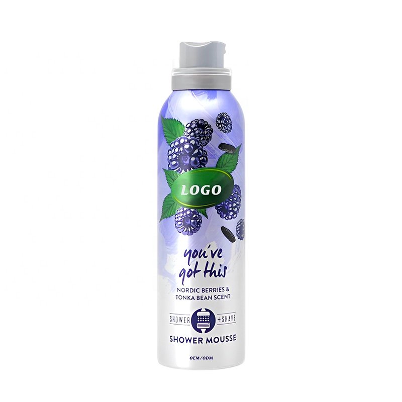 OEM Private Label Organic Ingredient Whitening Acarid Foaming Body Shower Gel Bathing mousse