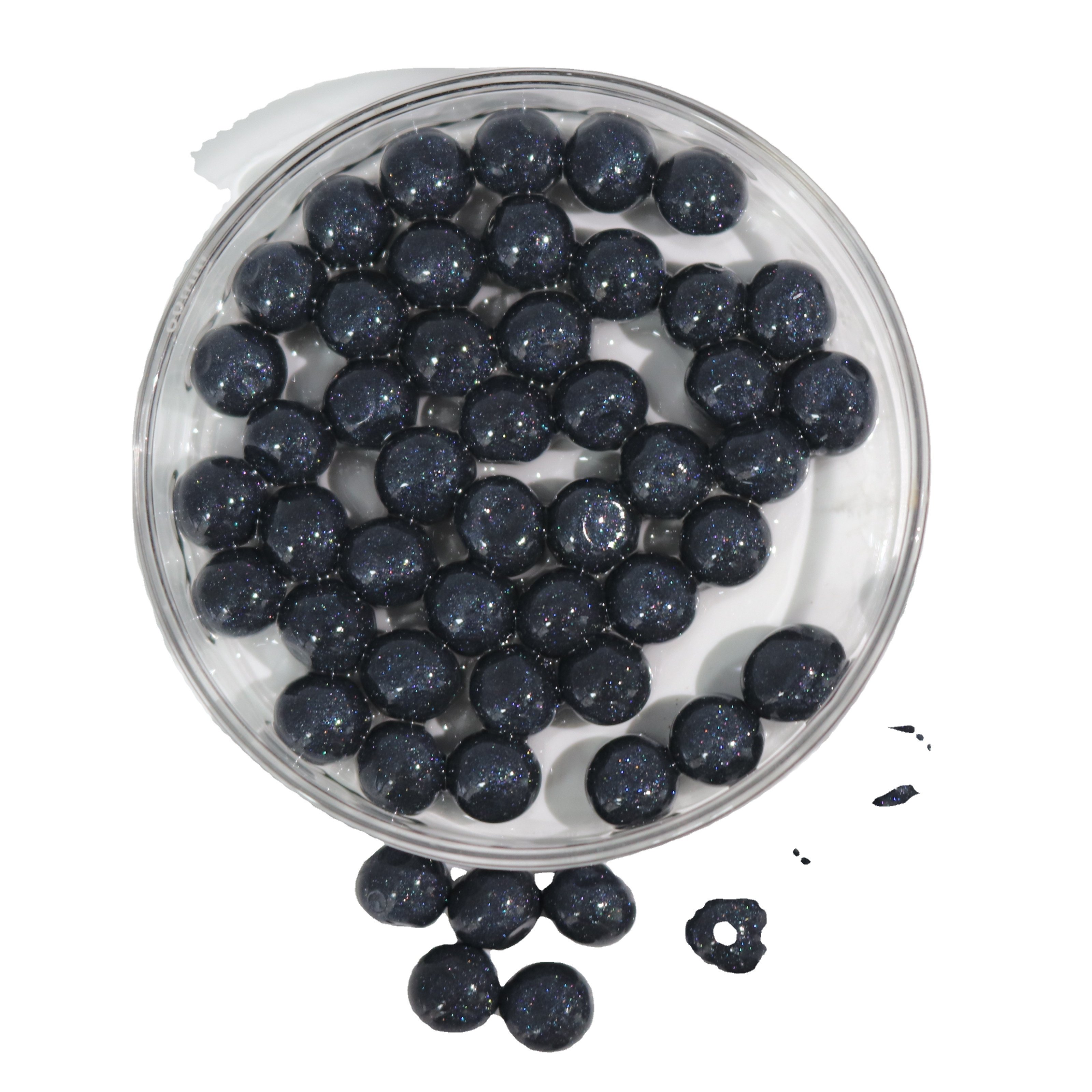 Pearl beads for body lotion, shower gel, shampoo, black color beads with silica scrub particles,shower gel beads