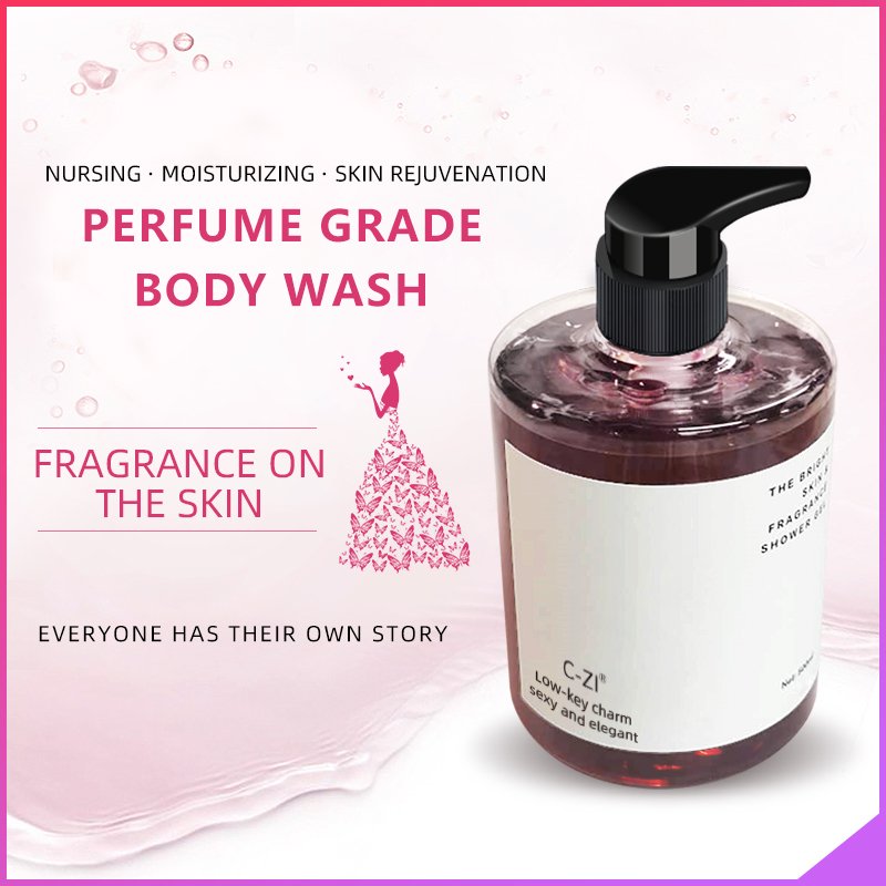 Private Label Organic Vegan Wholesale Natural Perfume Lotion Body Wash Niacinamide Shower Gel With Fragrance