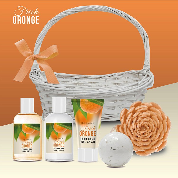 2024 Bath Spa Gift Set Woman Custom Spa Relaxation Body Care And Cleanse Bath Gift Set in Basket